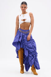 NOT ABOUT IT RUCHED MIDI SKIRT