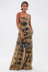 INTERNET FAMOUS PAINTED DENIM JUMPSUIT