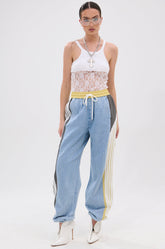 ALONE AGAIN DENIM TRACK PANT