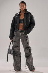 COOL GIRL DENIM CARGO PANT