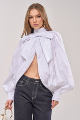BLACK TIE AFFAIR BLOUSE IN WHITE
