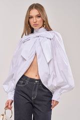 BLACK TIE AFFAIR BLOUSE IN WHITE