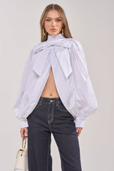 BLACK TIE AFFAIR BLOUSE IN WHITE