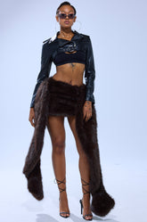 ITS GIVING FUR MINI SKIRT