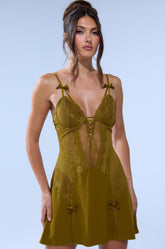 LEILA MINI MESH LACE DRESS