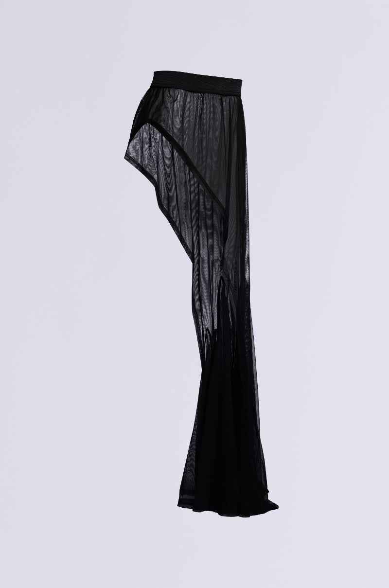 CATCH ME ON A FLIGHT MESH BELT SKIRT