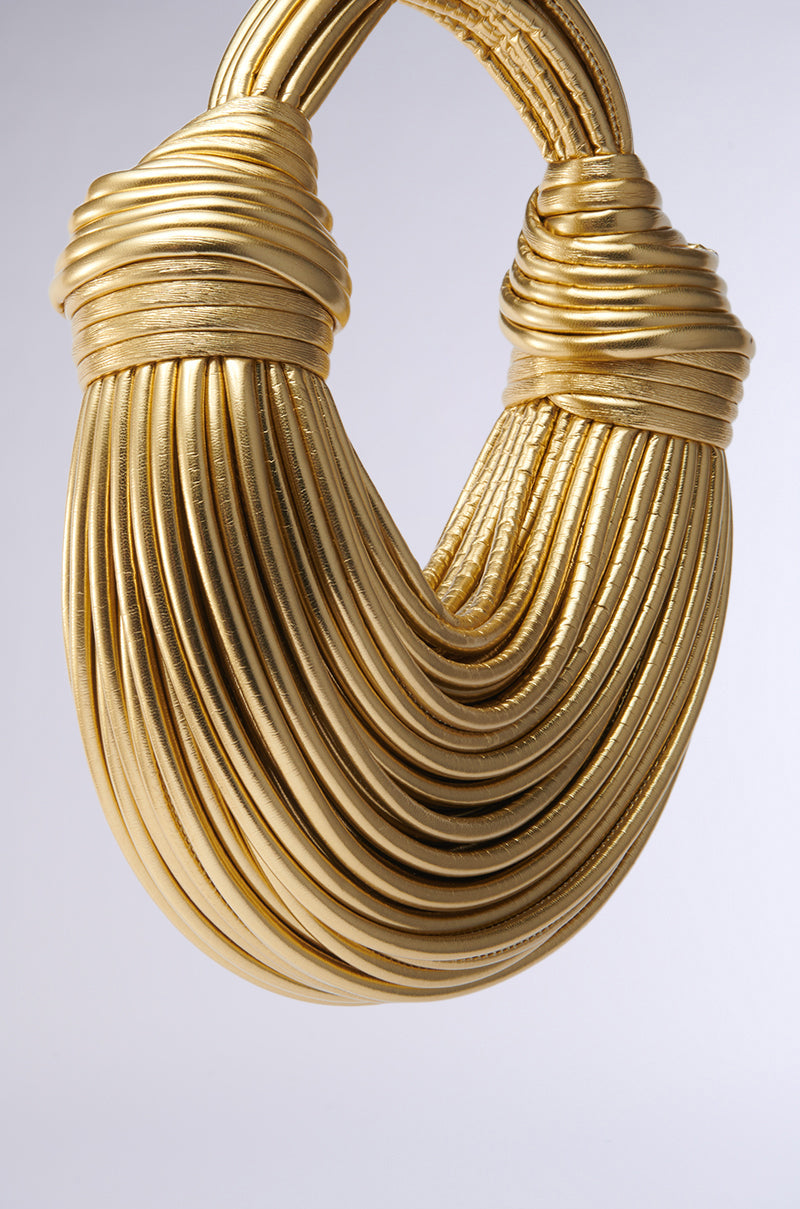 BRB FAUX LEATHER ROPE PURSE