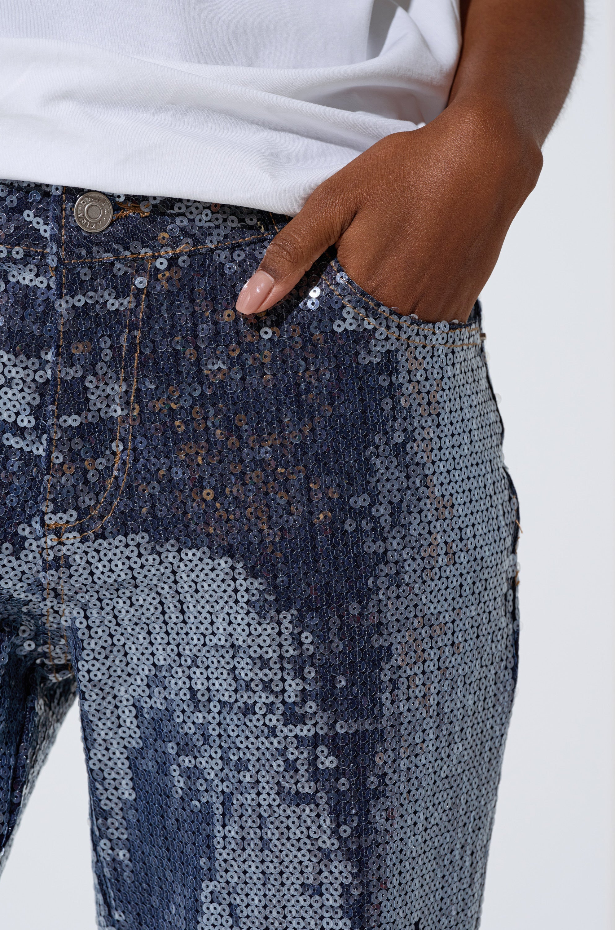 ASHTON SEQUIN DENIM PANT