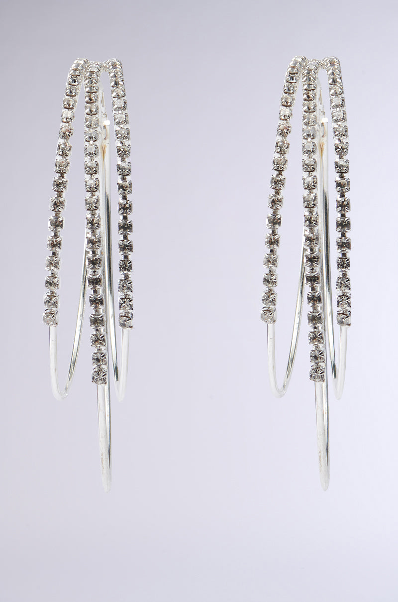 BLING NIGHTS LAYERED HOOP EARRING