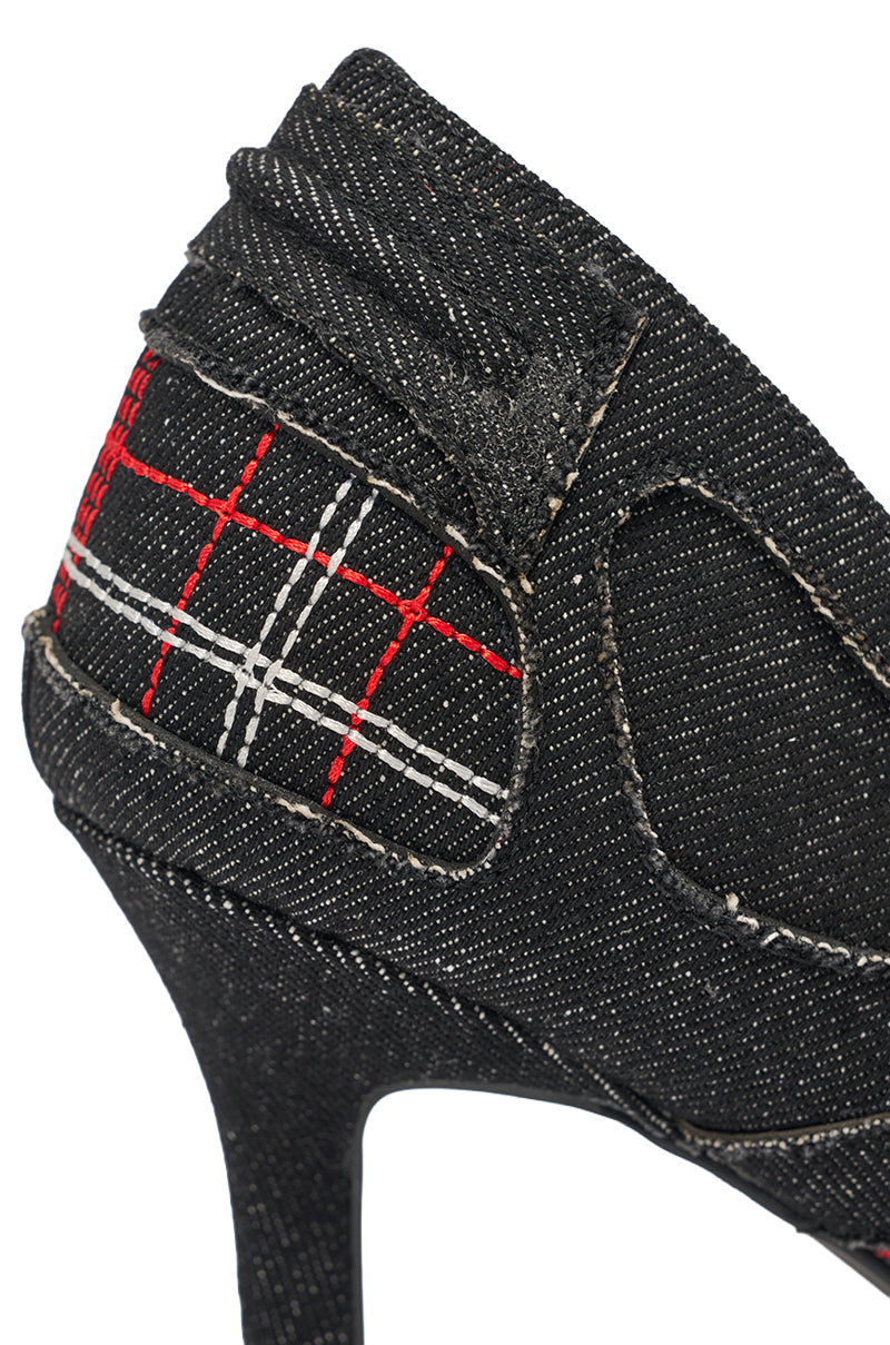 AZALEA WANG FIRE STRING PLAID SPORTY PUMP
