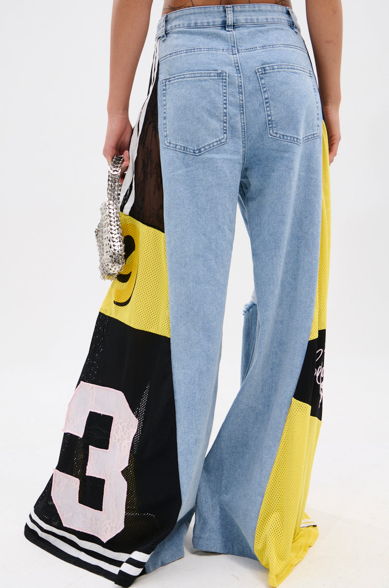 DONT MESS WITH ME WIDE LEG DENIM PANT