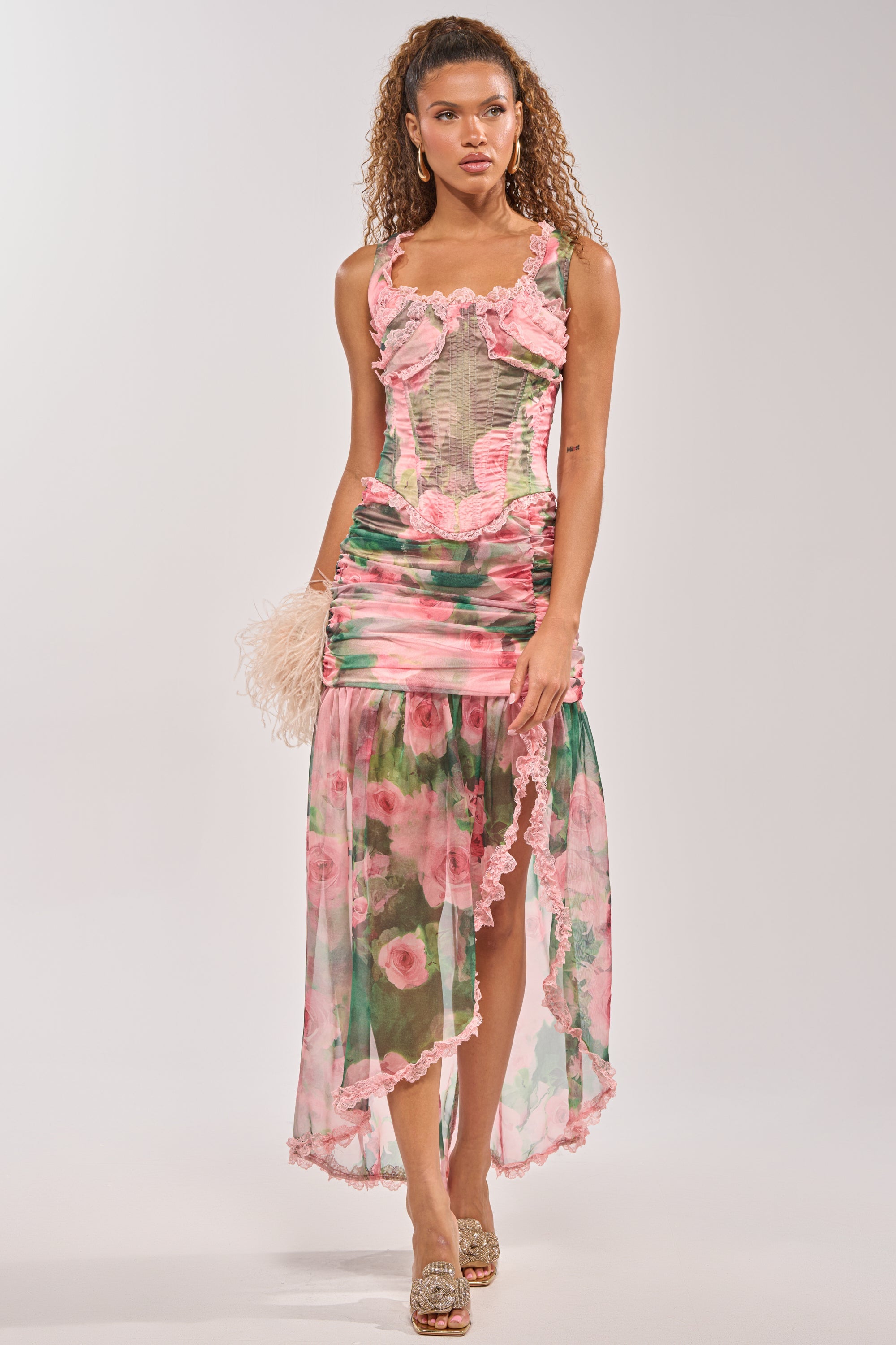 DREAMING FLORAL MAXI SKIRT