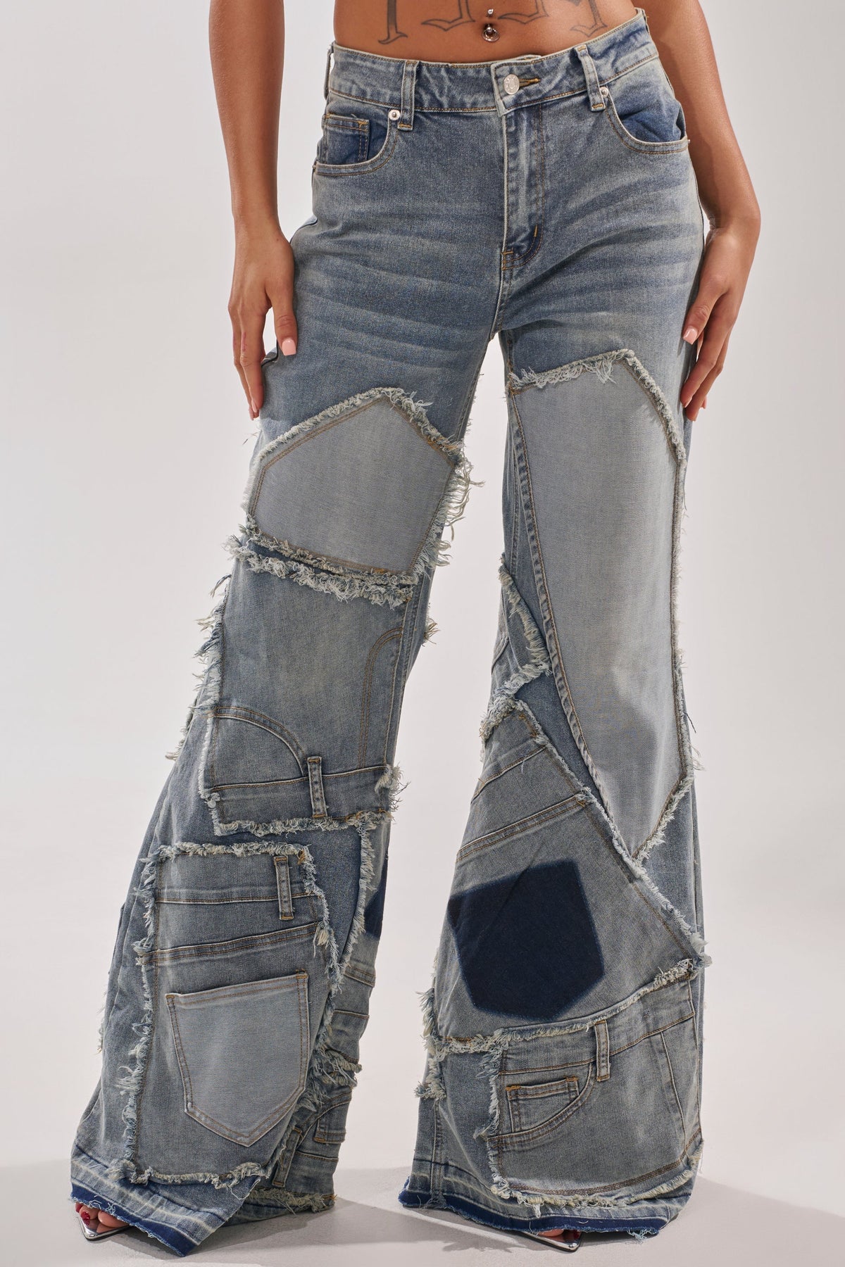 ALL OVER ME DENIM PATCHWORK JEANS