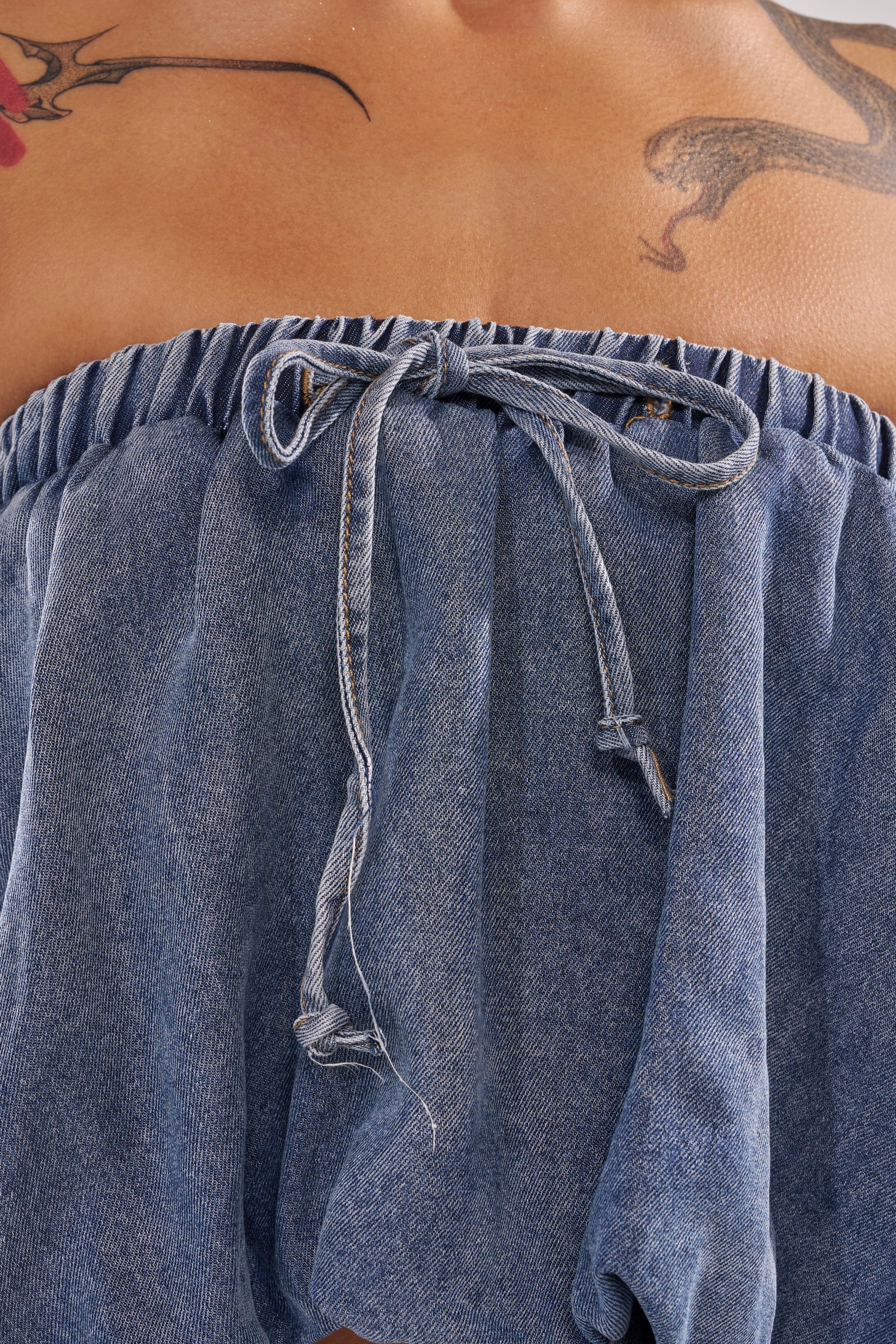 DENIM FOR DAYS TUBE TOP
