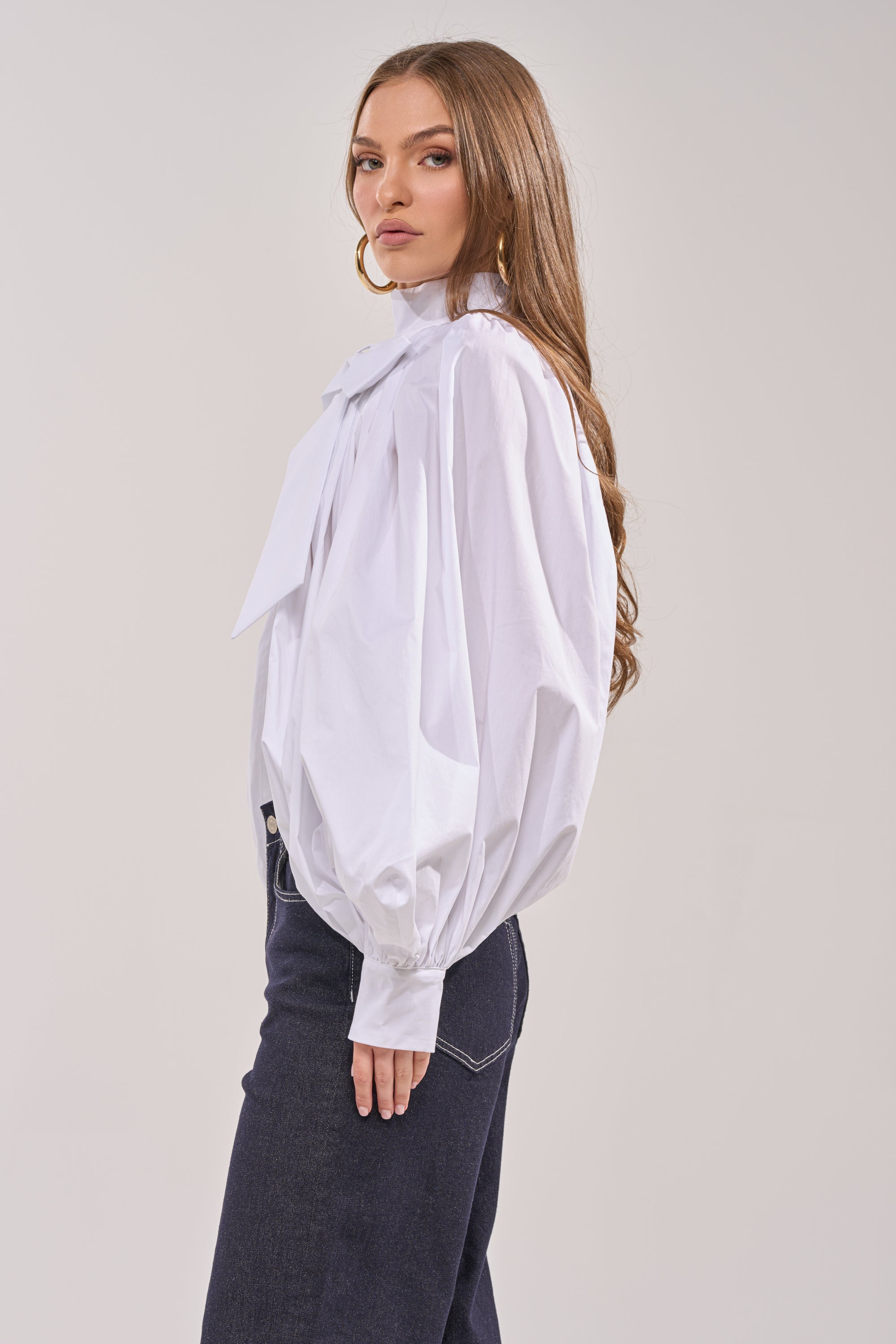 BLACK TIE AFFAIR BLOUSE IN WHITE