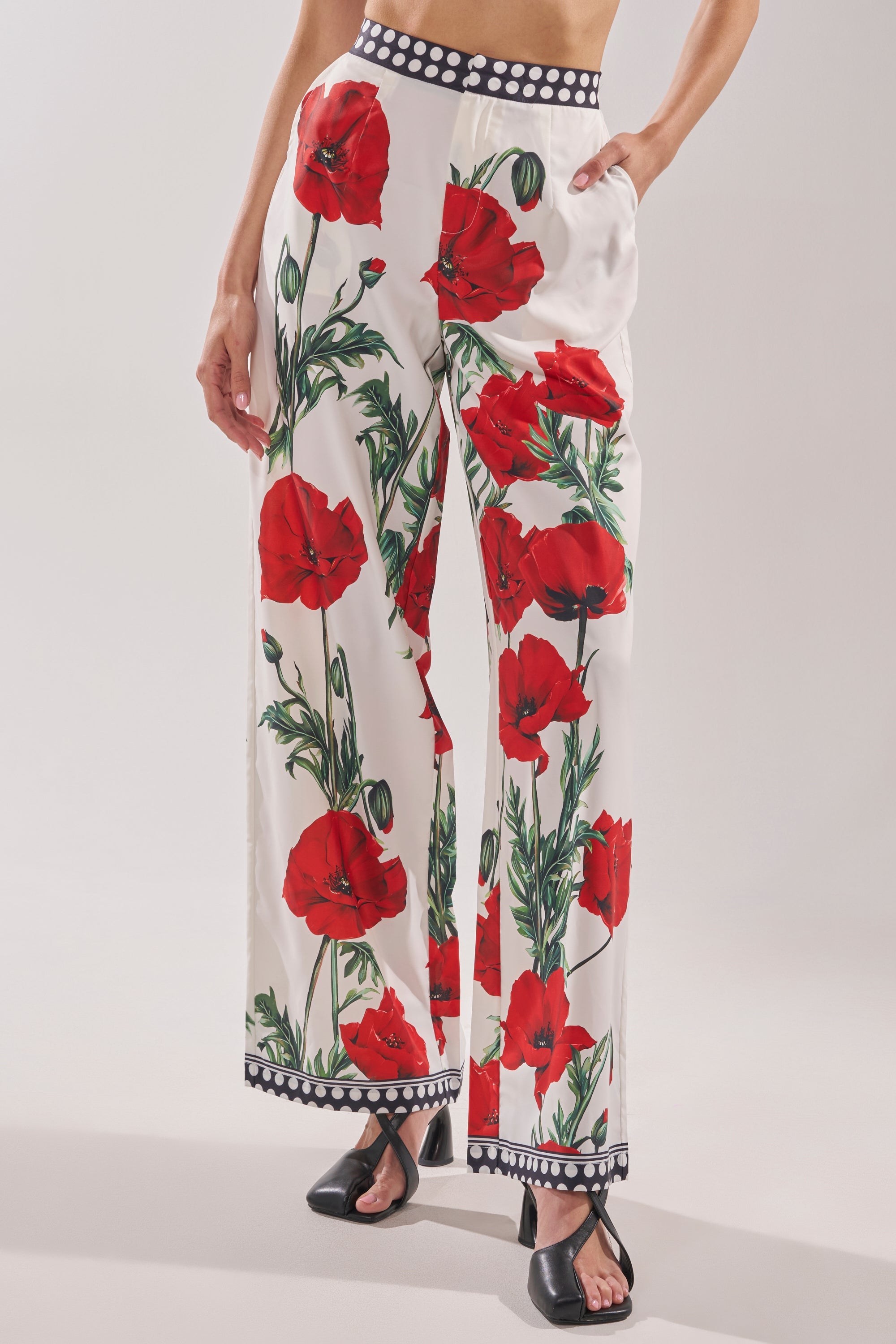 BELLADONNA PRINT PALAZZO PANTS IN WHITE MULTI