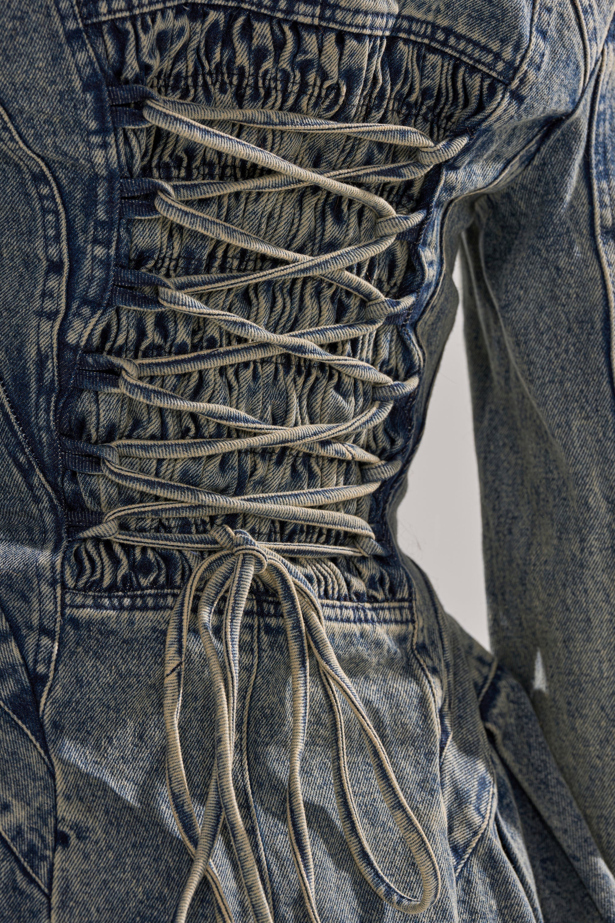 MALLORCA PEPLUM DENIM JACKET