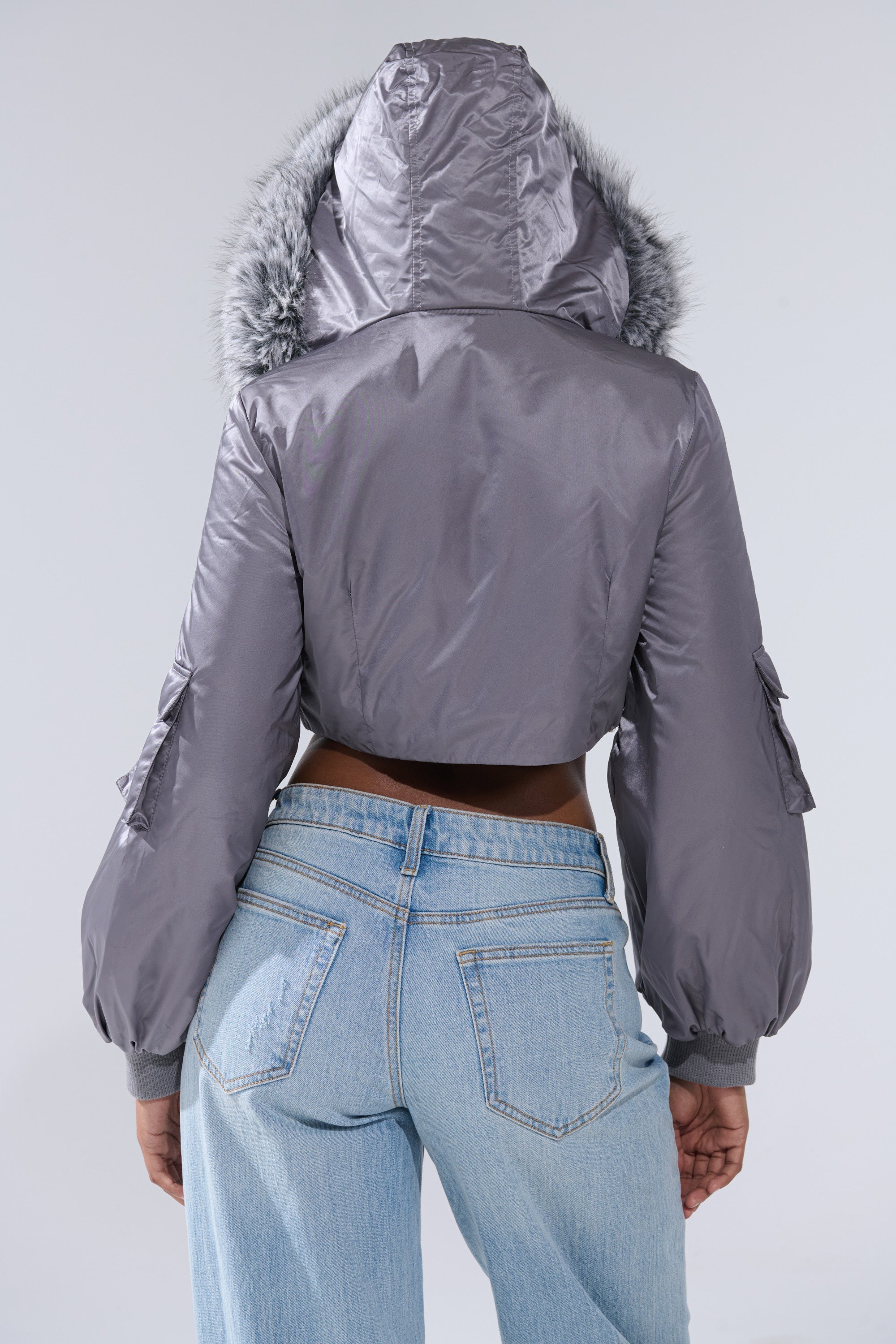 ITTY BITTY CROPPED BOMBER