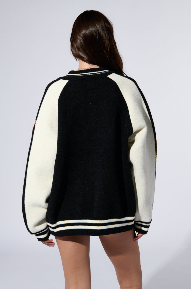 DOWN TIME KNIT BOMBER