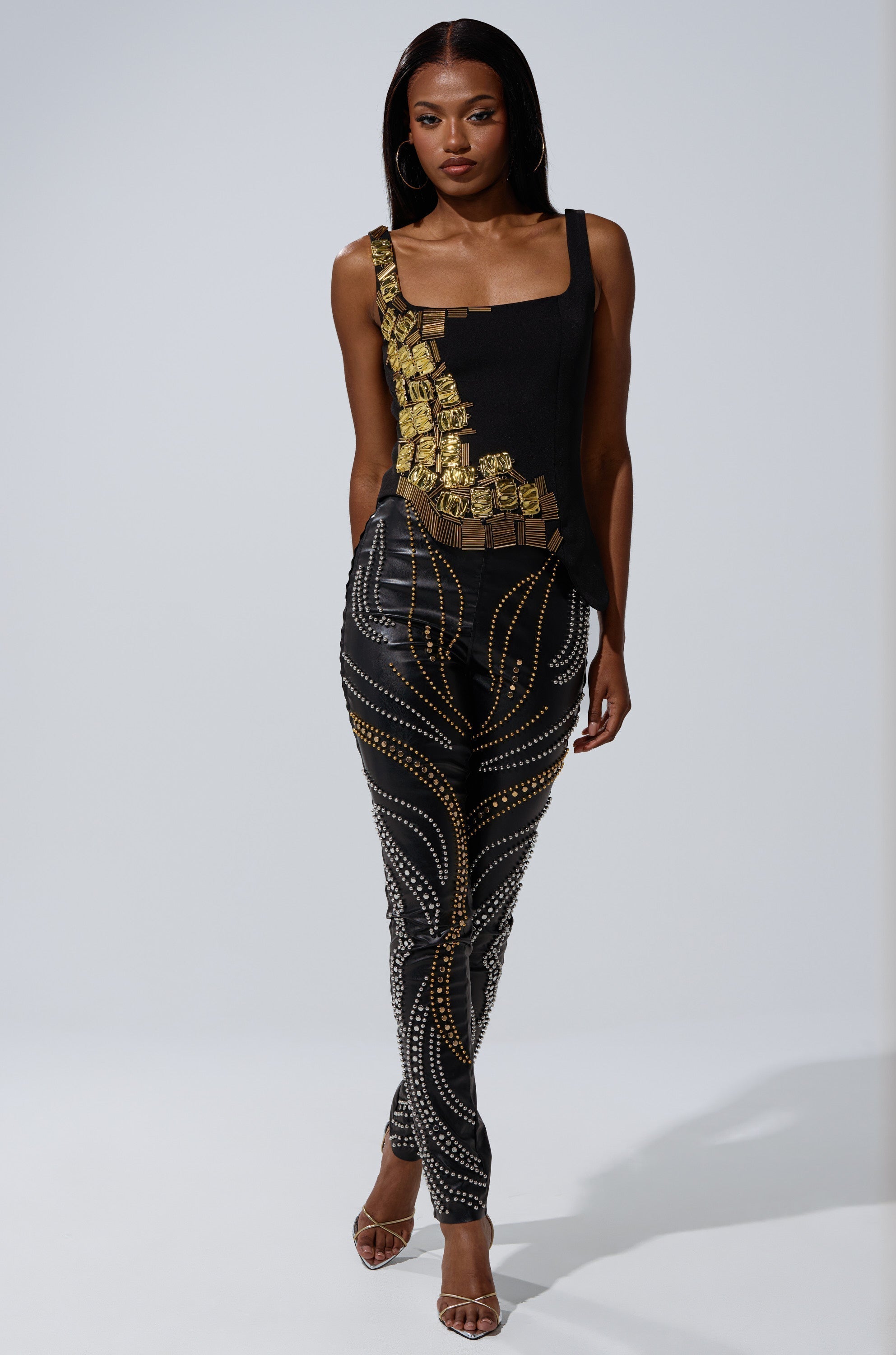 HAND BEADED LUX BLOUSE