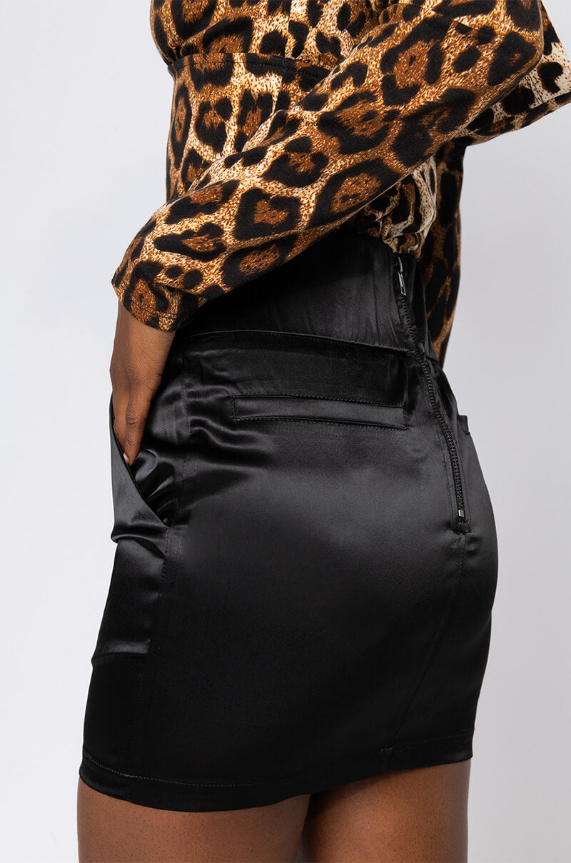 AMMO BIG BOOTY SATIN MINI SKIRT