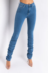 ANITTA STACKED HIGH WAISTED SKINNY JEANS