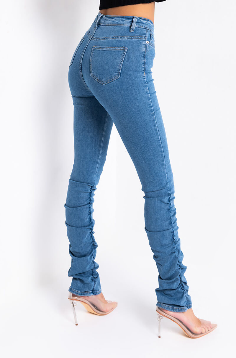 ANITTA STACKED HIGH WAISTED SKINNY JEANS