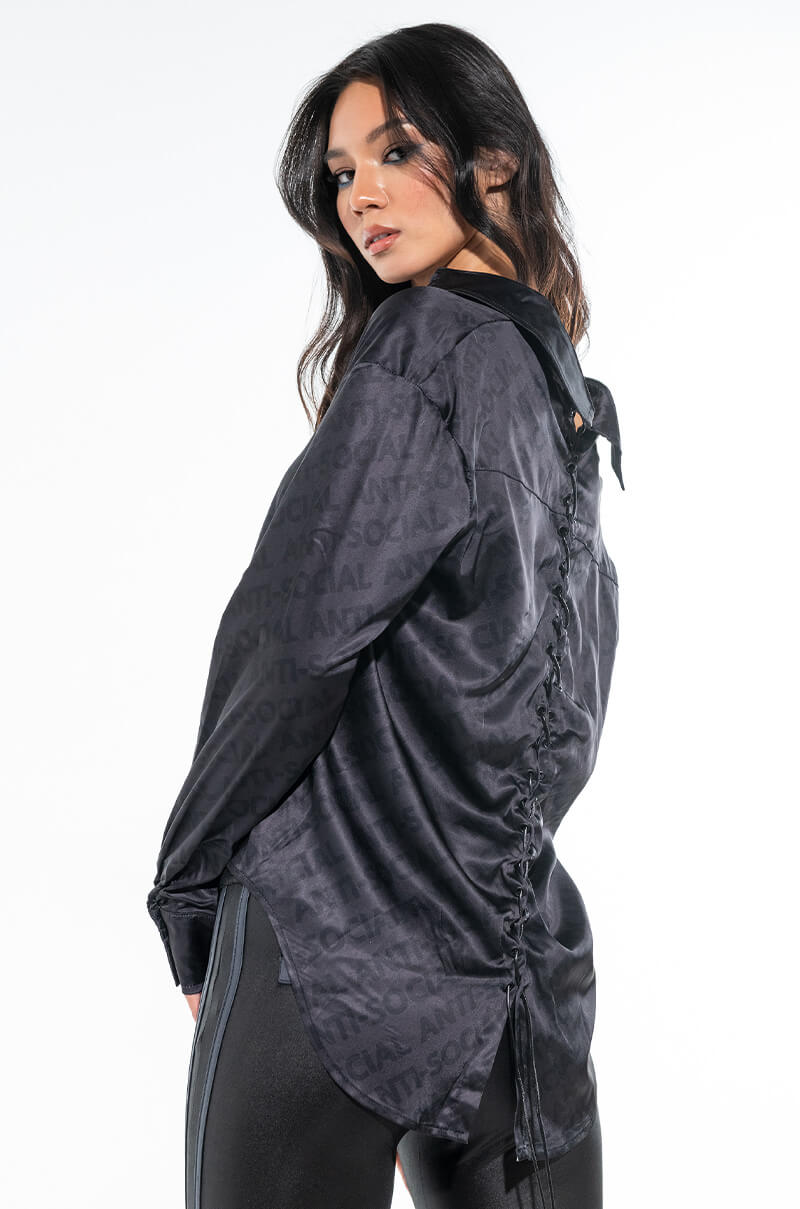 ANTI-SOCIAL SATIN TOP