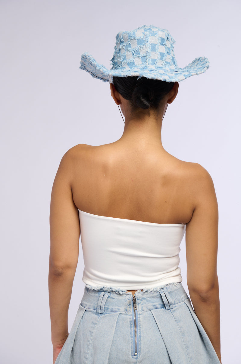 ANYTHING BUT BASIC RUCHED TUBE TOP