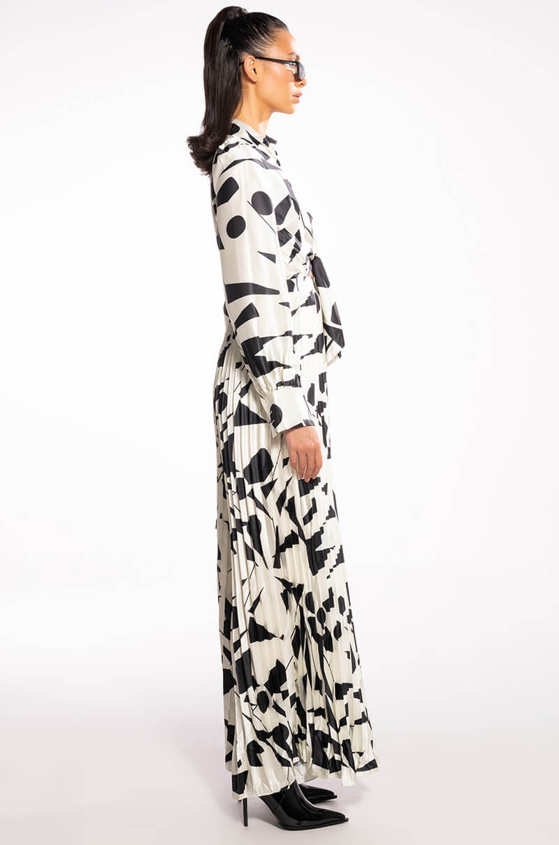 ARIA WIDE LEG PLEATED JUMPSUIT