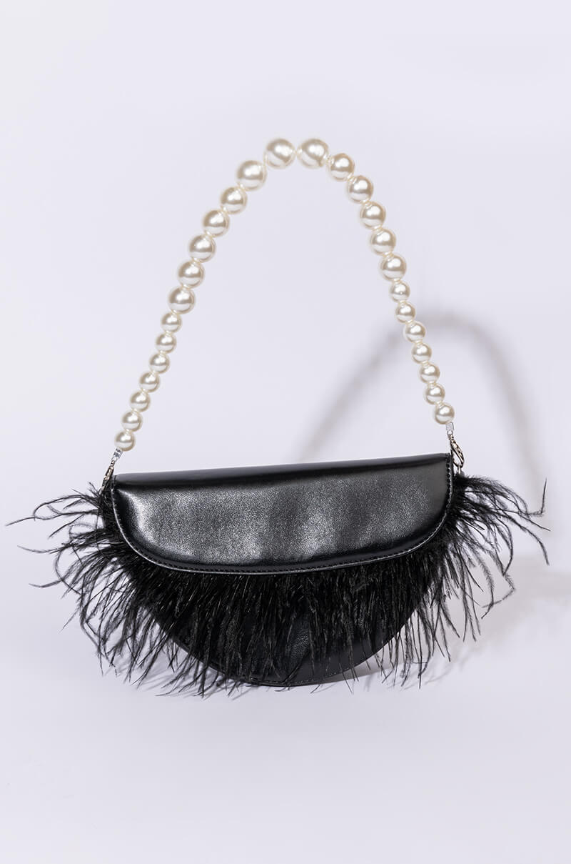 AS IF FEATHER PURSE