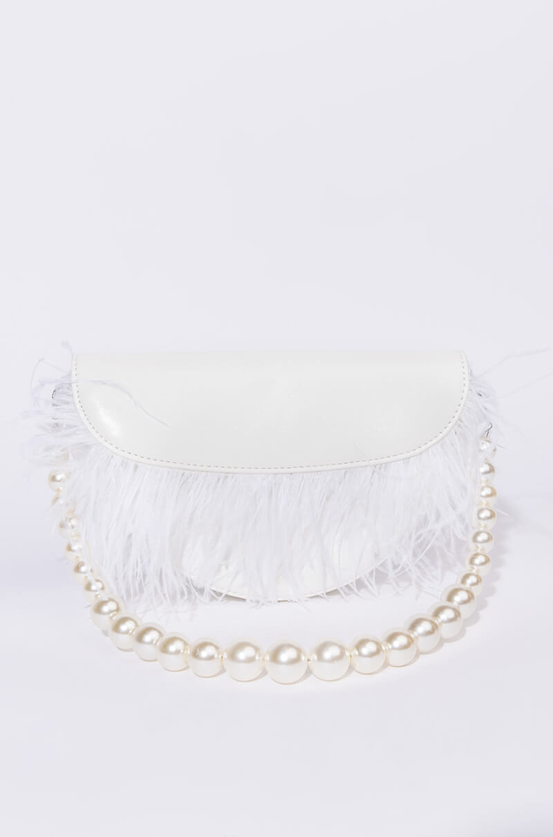 AS IF FEATHER PURSE