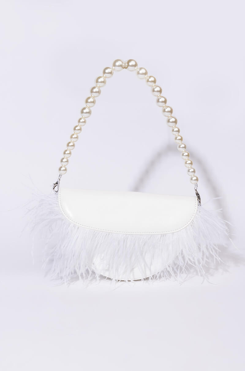 AS IF FEATHER PURSE