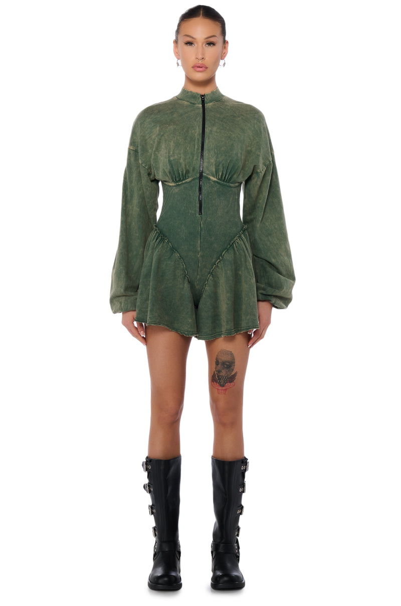 AURORA QUARTER ZIP ROMPER