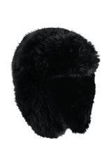 AVI FAUX FUR HAT IN BLACK