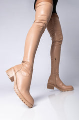 AZALEA WANG ONE THAT YOU'RE DREAMING OF FLATFORM BOOT IN NUDE