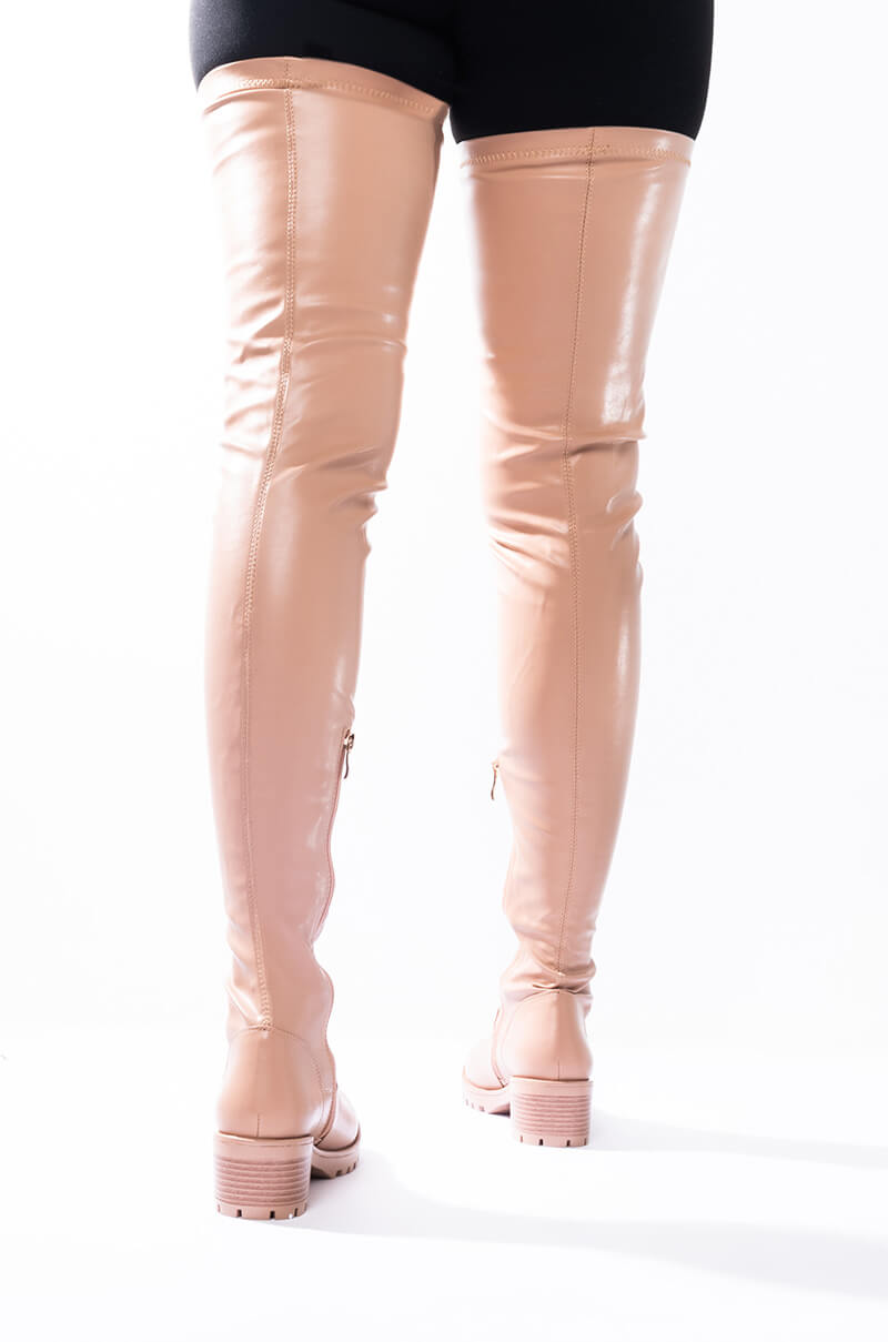AZALEA WANG ONE THAT YOU'RE DREAMING OF FLATFORM BOOT IN NUDE