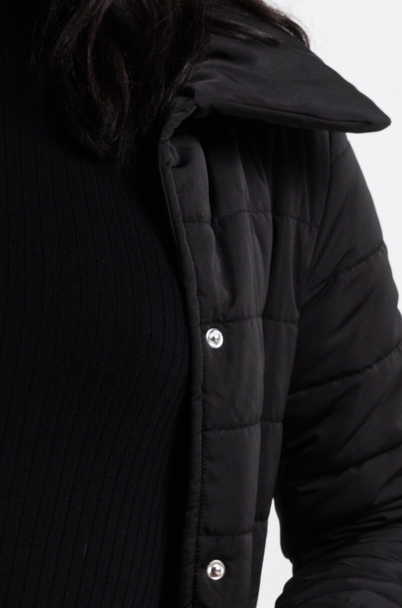 AZALEA WANG SOLID MIDTOWN PEPLUM PUFFER TRENCH