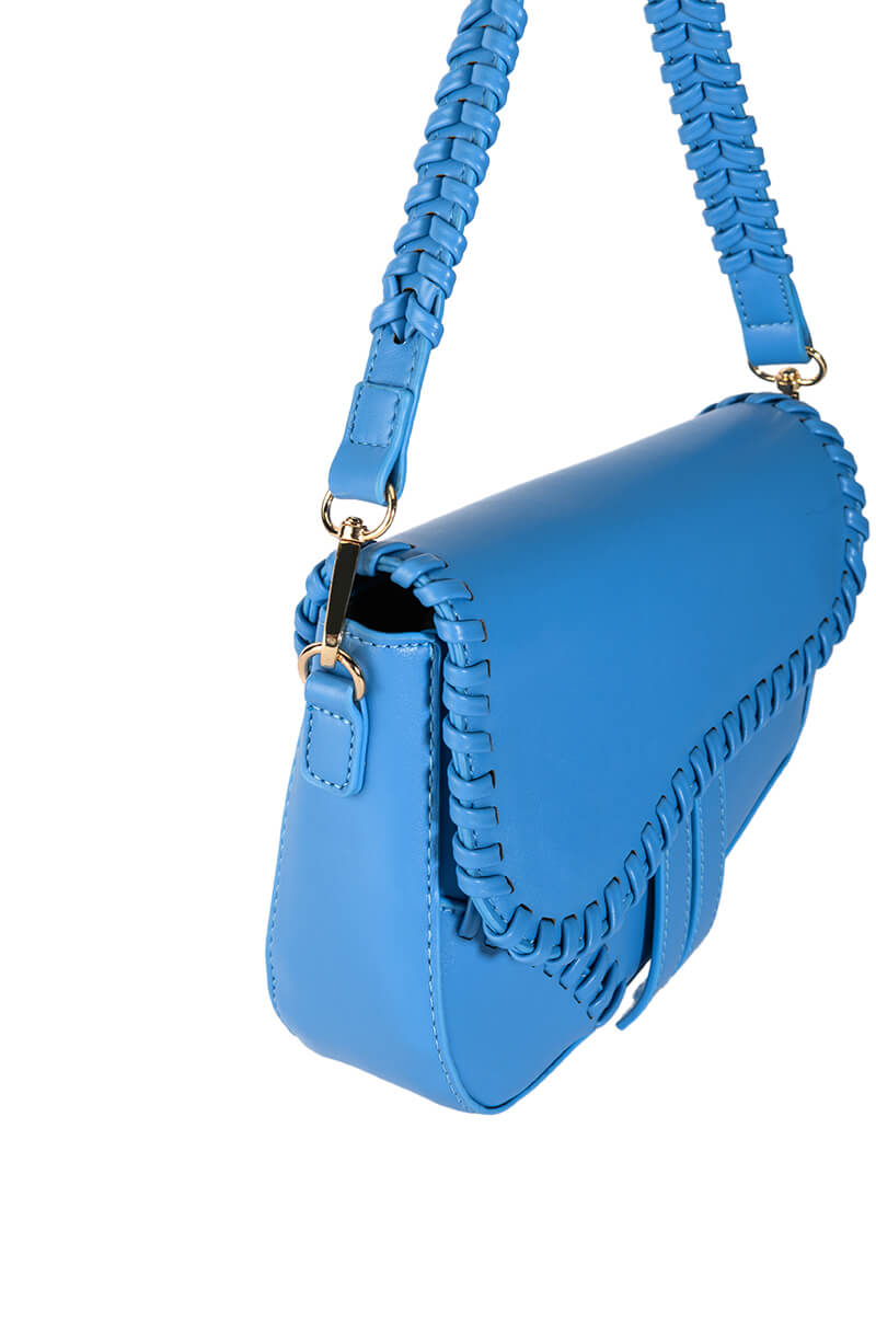 AZURE CROSS STITCH PU PURSE