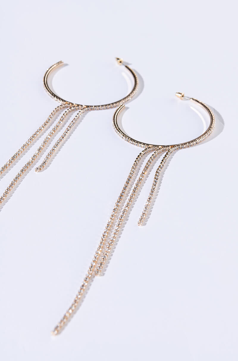 BACK ON SCENE RHINESTONE HOOPS