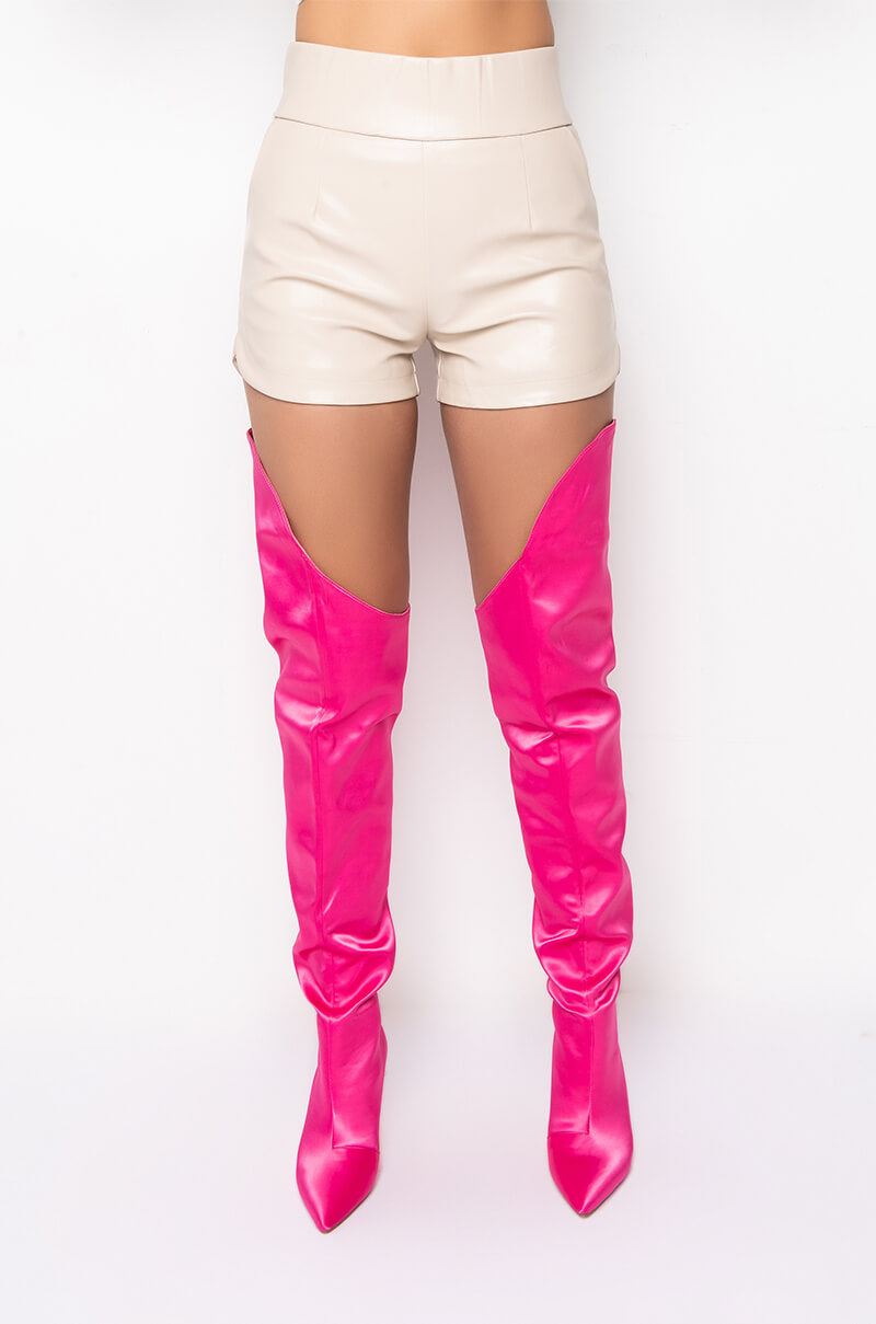 BAD HABITS FAUX LEATHER SHORT