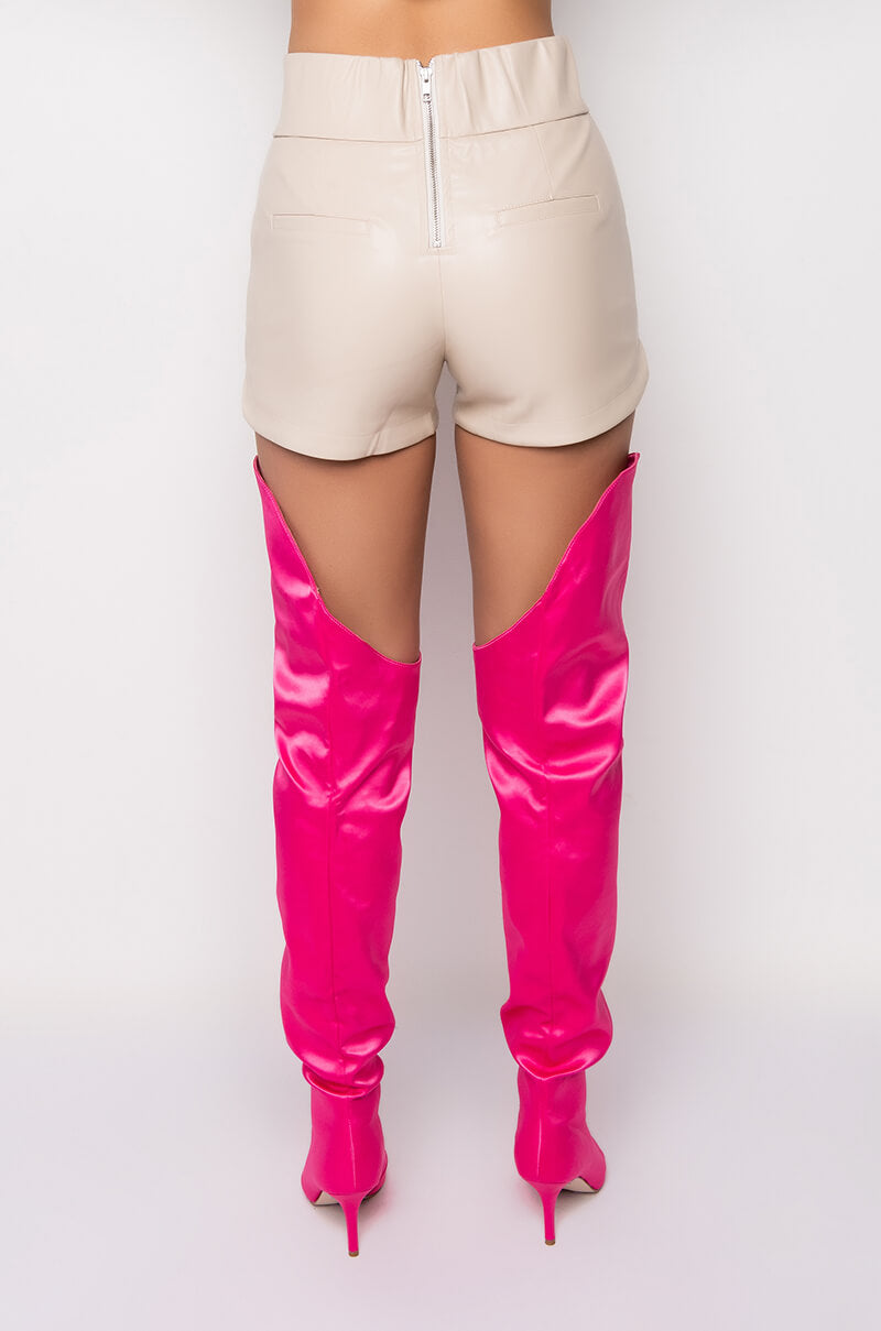BAD HABITS FAUX LEATHER SHORT