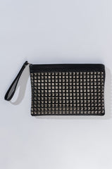 BAD ROMANCE STUDDED CLUTCH