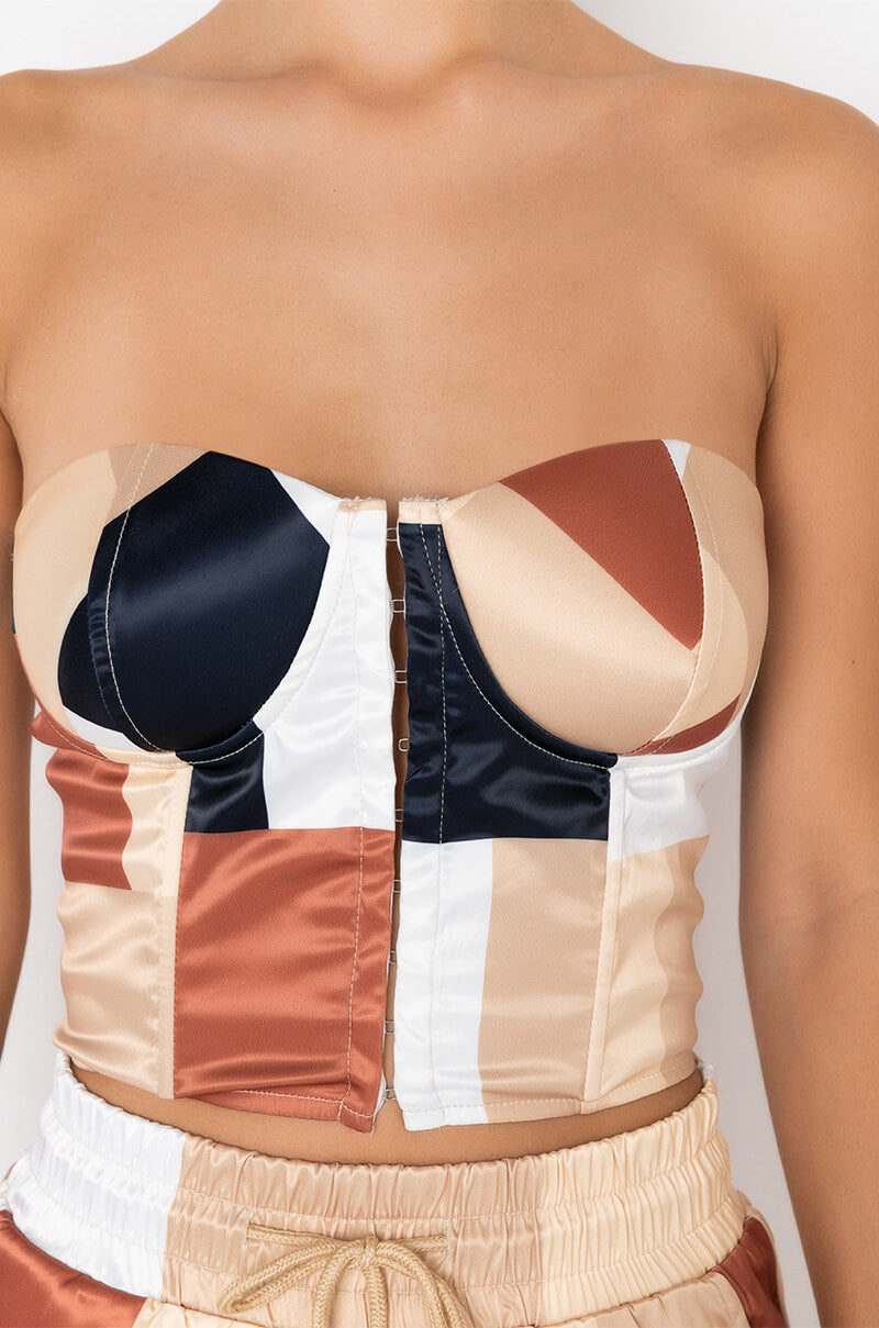 BARELY NEUTRAL BUSTIER TOP