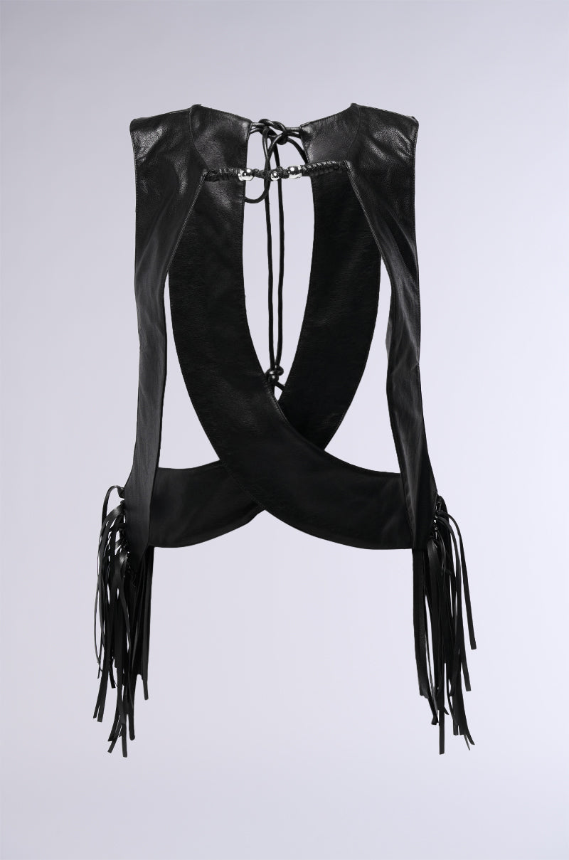 BELLA PU FRINGE HARNESS