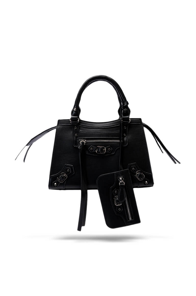 BERNADETTA STRAPPY BLACK BAG