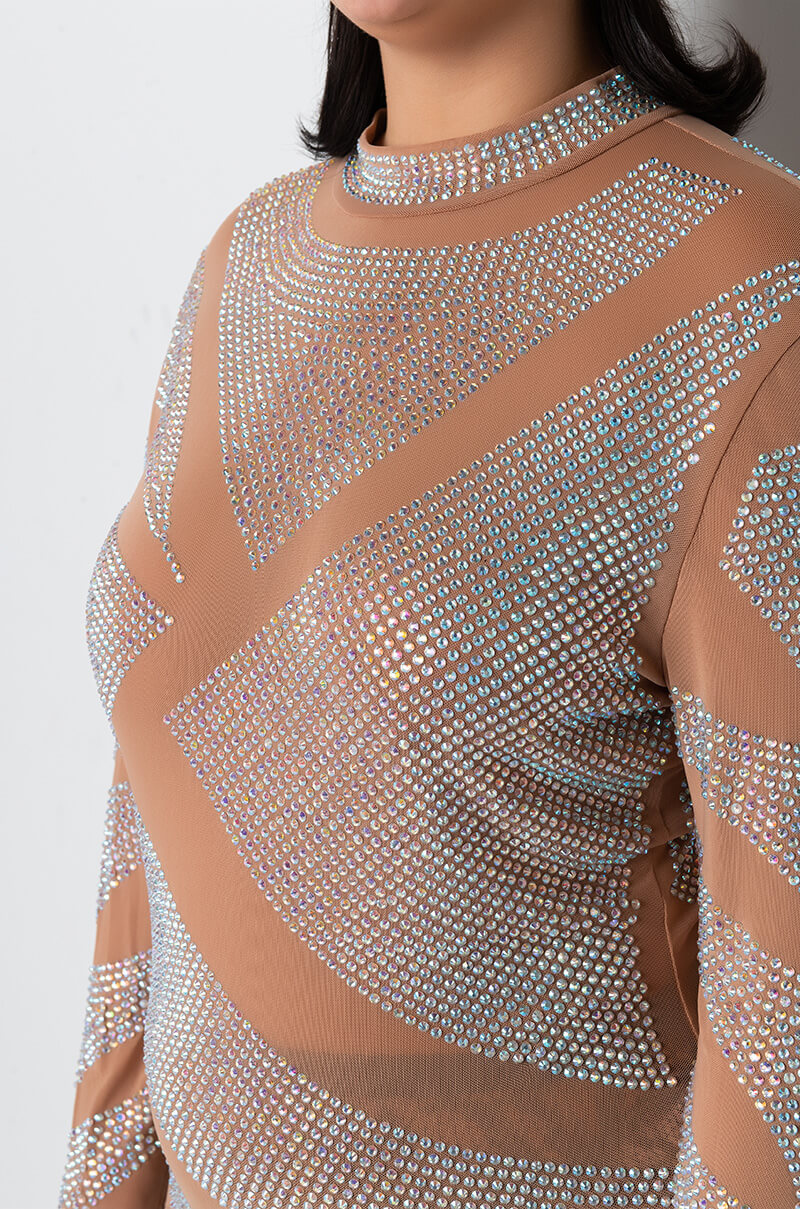 BETTER AT IT RHINESTONE MIDI DRESS