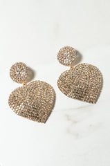 BIG HEARTED RHINESTONE EARRING