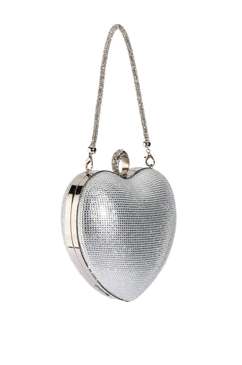 BIG OL HEART RHINESTONE CLUTCH