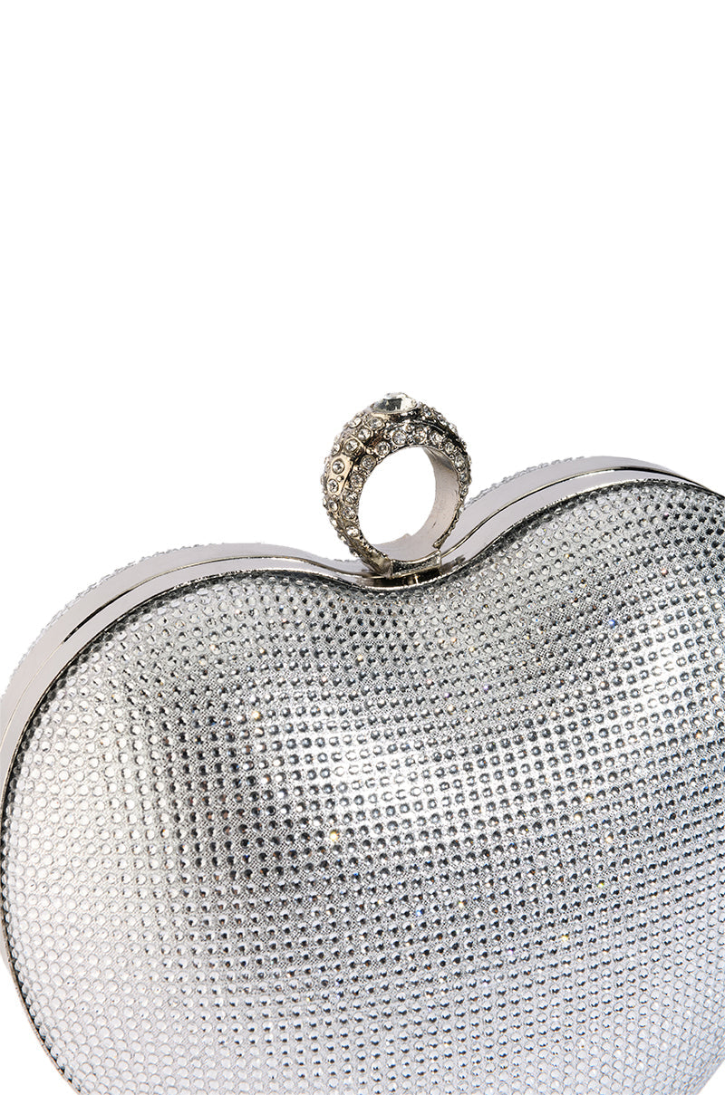 BIG OL HEART RHINESTONE CLUTCH